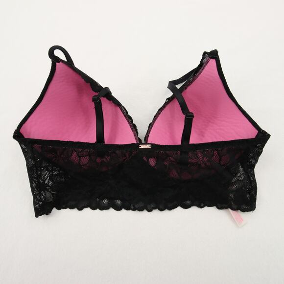 PINK Victoria's Secret Black Floral Lace Bra - Picture 9 of 9
